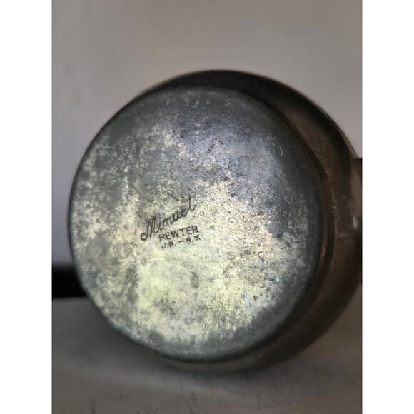 Jennings Brothers Minuet Pewter Creamer & Sugar Set Vintage Early Americana - Picture 5 of 9